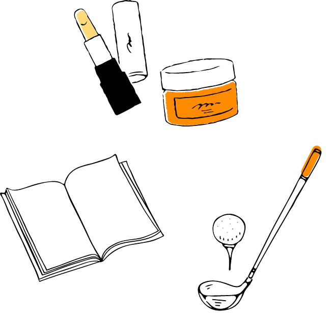 メイクや読書やゴルフなど