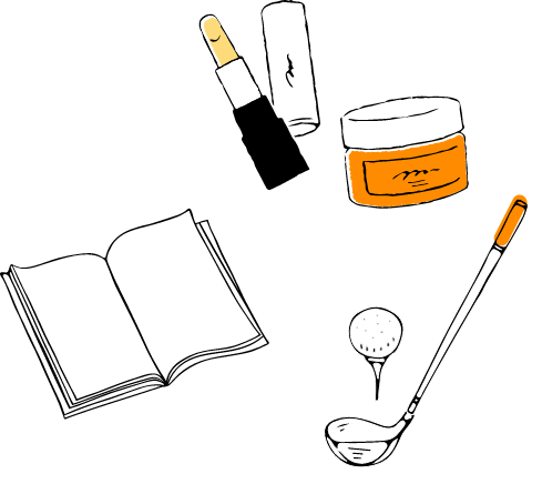 メイクや読書やゴルフなど